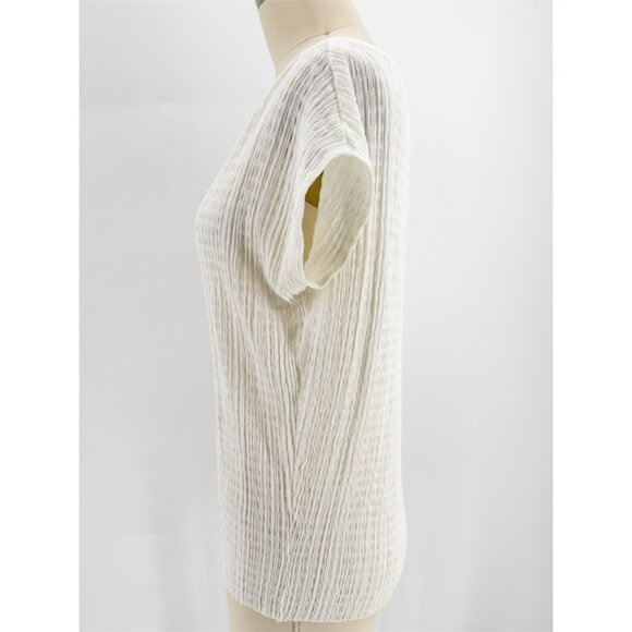 Wolford white lace stretchy top shirt sz L - Picture 4 of 6